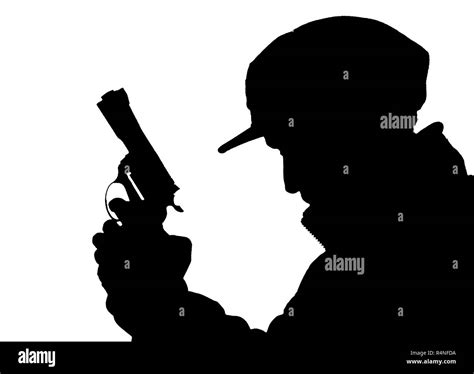 Man With Gun Silhouette Stock Photos & Man With Gun Silhouette Stock ...