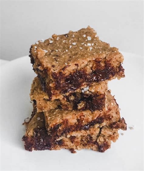 Receita Banana Choc Chip Blondies