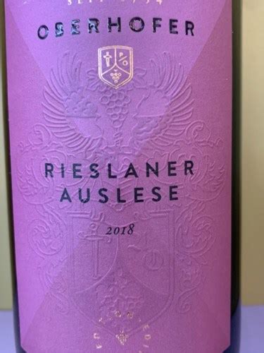 Oberhofer Rieslaner Auslese Vivino Australia