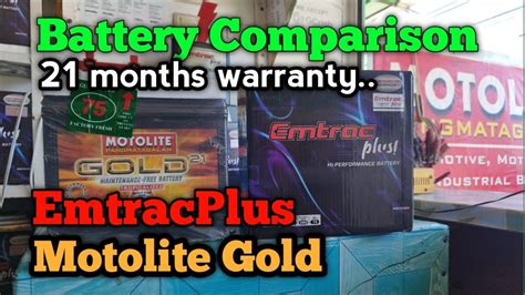 EmtracPlus NS60 Motolite Gold NS60 Comparison BATTERYPH YouTube