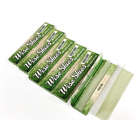 Wise Skies Green Hemp King Size Slim Rolling Paper