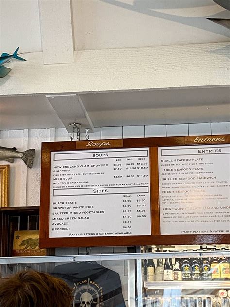 Menu At Bear Flag Fish Company Restaurant Newport Beach Via Lido