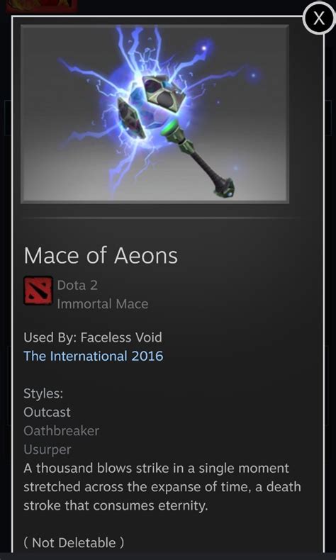 Dota Mace Of Aeons Faceless Void Video Gaming Gaming Accessories