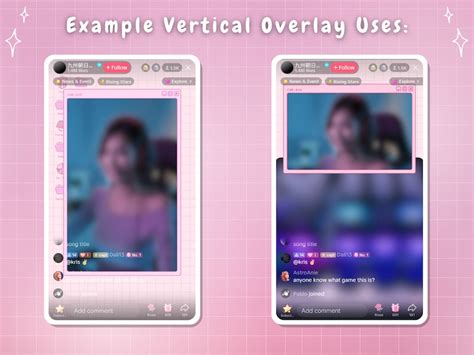 Tiktok Stream Overlay Package Pink Retro Lofi Kawaii Aesthetic Animated Vertical Overlay Lofi