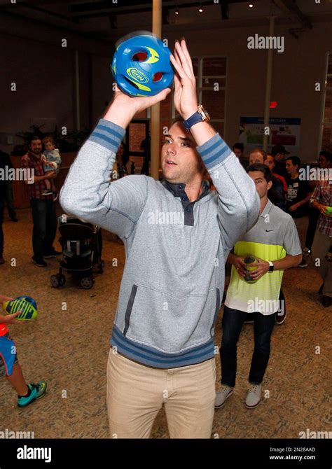 Dude Perfect member Cody Jones, shoots a NERF sports balls as he ...