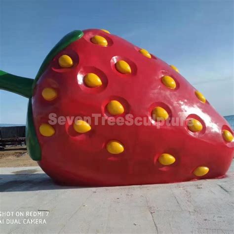 Fiberglass Strawberry Sculpture - SevenTreeSculpture