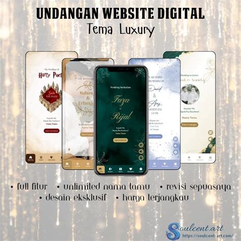 Jual Undangan Pernikahan Digital Website Kekinian Tema Luxury 2