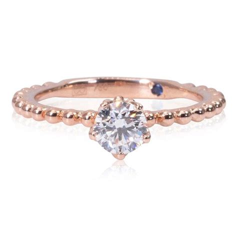 Stunning K Rose Gold Ring With Ct Natural Diamonds For Sale At