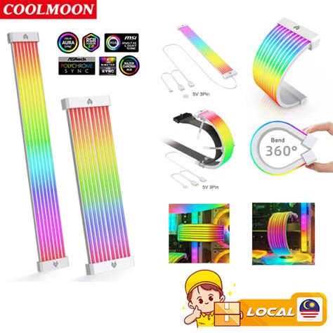 Coolmoon Argb Flexible Strip Led Light Bar V P Aosor Al Al Aura