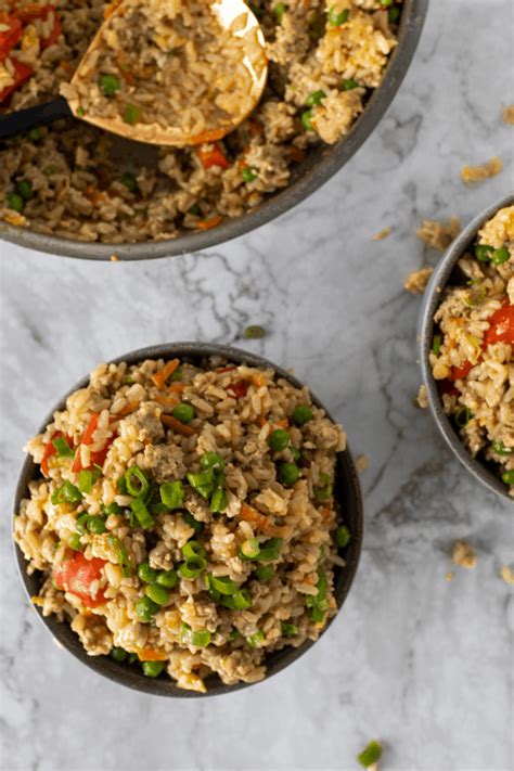 Ground Turkey Fried Rice Organize Yourself Skinny