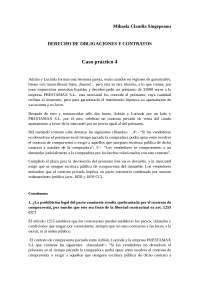 Caso Practico Derecho De Obligaciones Y Contrato Docsity