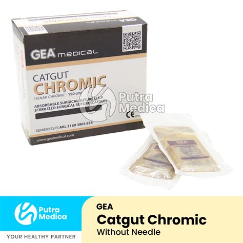 Jual Gea Heacting Catgut Chromic Tanpa Jarum 1 Pc Benang Senar