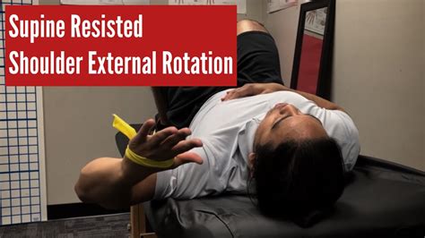 Supine Shoulder External Rotation Youtube