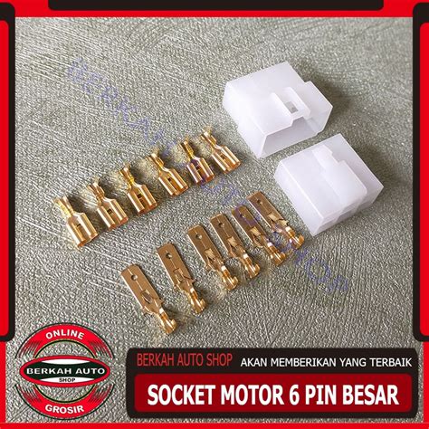 Jual Socket 6 Pin Besar Skun Soket Konektor Motor Jual Per 1