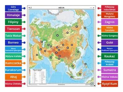 Mapa Klasa Fizyczna Azji Materia Y Dydaktyczne