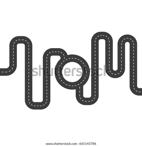 Curved Road White Markings Vector Illustration Stock Vector Royalty Free 665143786 Shutterstock