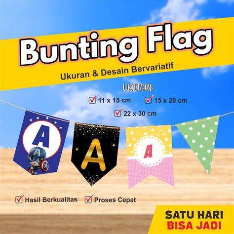 Jual Bunting Flag Banner Ulang Tahun Happy Birthday Tasyakuran Aqiqah