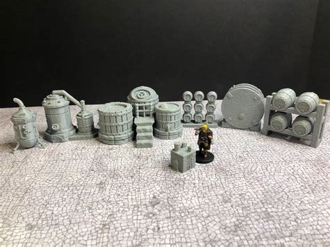 Dwarven Brewery Playset 3d Printed Model 2832mm Scale Rpg Fantasy