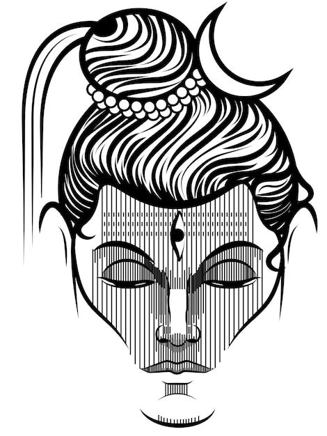 Premium Vector Lord Shiva Face Indian Gods Mahadev