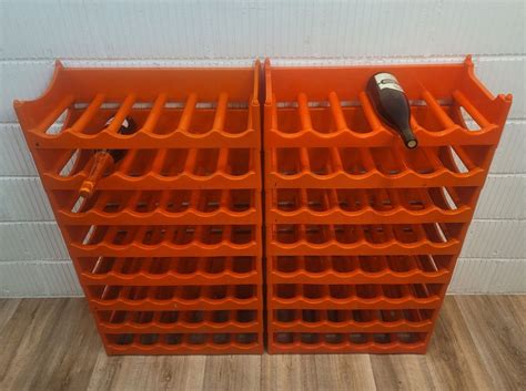1970 J Giganplast Italy Weinregal Flaschen Regal Orange 96 F Kaufen