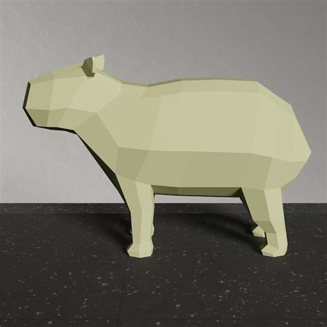 Capybara Papercraft Template