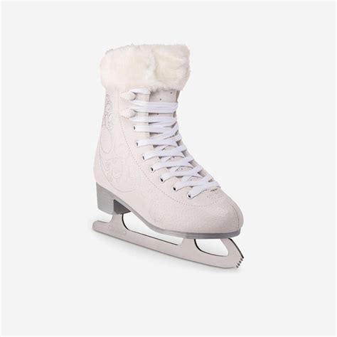 500 Womens Ice Skates White Oxelo Decathlon