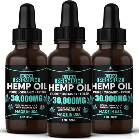 Gpgp Greenpeople 3pack Natural Hemp Oil Extract 12 000