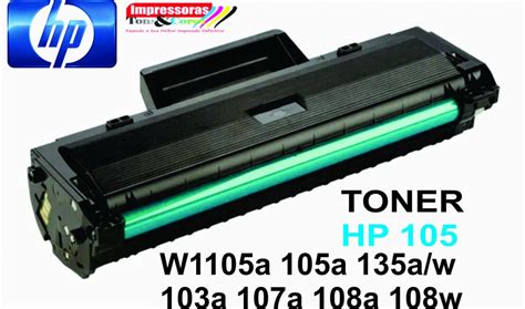 Impressoras tons e cores TONER NOVO COMPATÍVEL C HP 105A W1105A