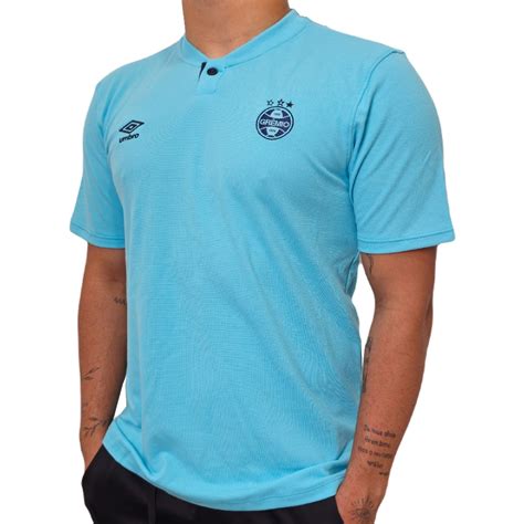 Camisa Grêmio Umbro Polo 2024 Viagem Masculino Camisa retrô mais