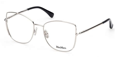 Max Mara Mm 5003 016 Eyeglasses In Shiny Palladium Silver Smartbuyglasses Usa