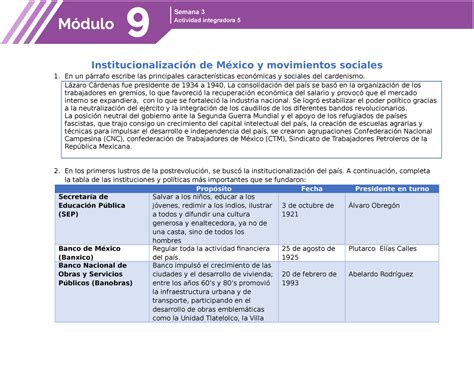 Actividad Integradora Modulo Ejercicios De Historia Docsity Porn