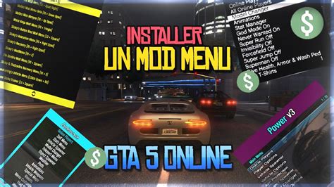 COMMENT INSTALLER UN MOD MENU SUR GTA V ONLINE YouTube