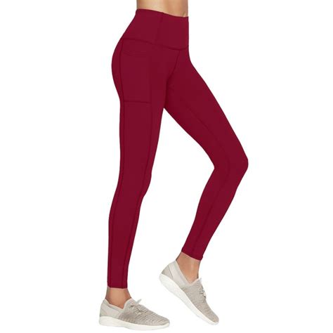 Legginsy Damskie Skechers Go Walk High Waisted Legging Czerwone