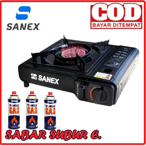 KOMPOR GAS PORTABLE SANEX 2 IN 1 API BARA INFRARED KOMPOR 1 TUNGKU