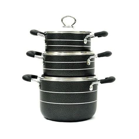 Unique Non Stick Cooking Pots - 3pcs | Konga Online Shopping