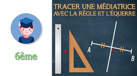 Tracer la médiatrice d un segment avec la règle et l équerre CM1 CM2