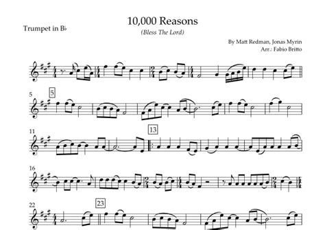 10 000 Reasons Bless The Lord Arr Fabio Britto By Matt Redman