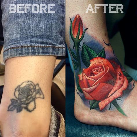 Rose Cover Up By Steven Natali At Sacred Soul Tattoo Seattle Wa Tattoos