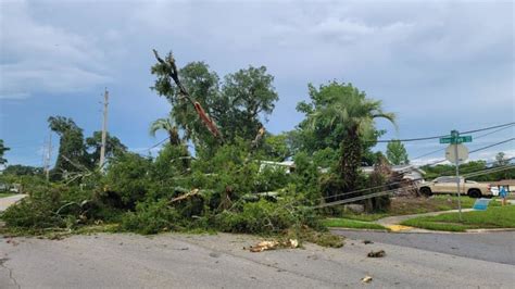 Gallery Confirmed Ef 1 Tornado Reaching 100 Mph Leaves Overturned Trees Downed Powerlines