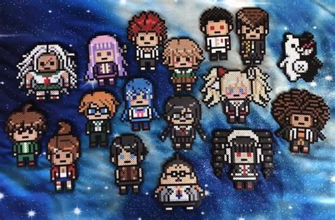 Dangan Ronpa Sprite Perlers Perler Bead Art Perler Bead Templates Pokemon Cross Stitch