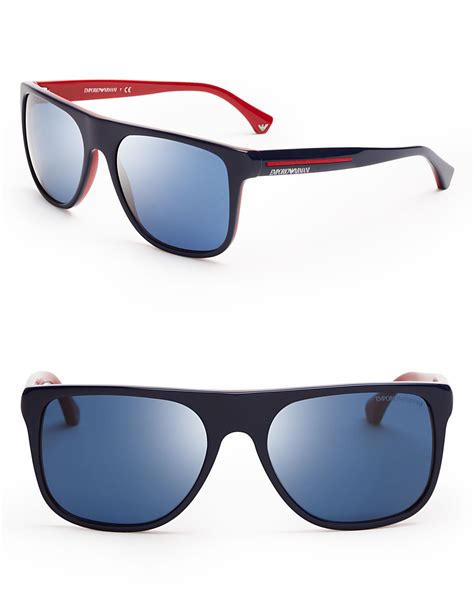 Emporio Armani Essential Leisure Wayfarer Sunglasses In Blue For Men Lyst