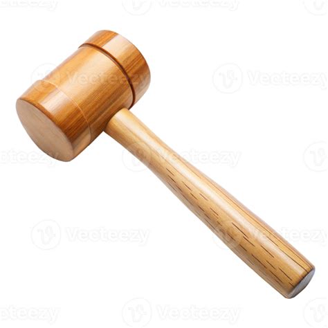 Wooden Mallet Isolated On Transparent Background 45943834 Png