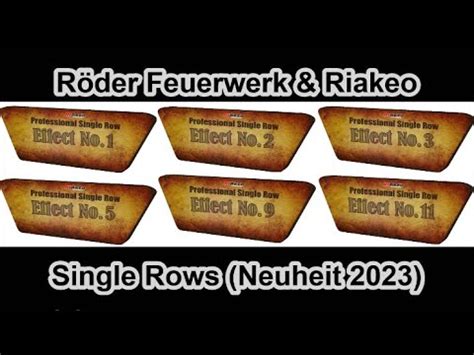 Röder Feuerwerk Riakeo Single Row No 1 2 3 5 9 11 Neuheit 2023