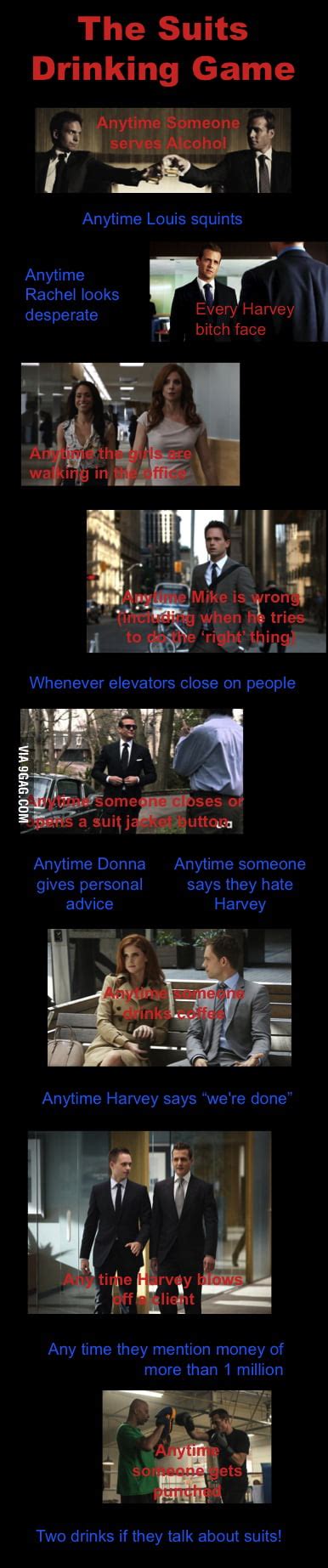 Suits Drinking Game 9GAG