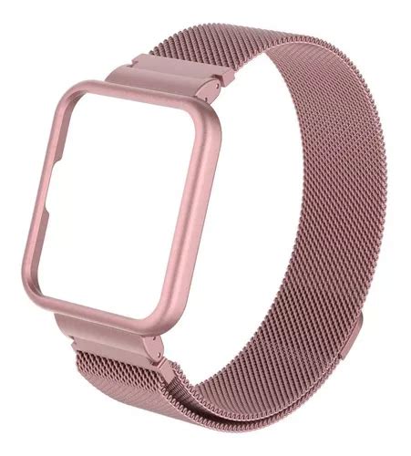 Pulseira Metal Aço Inox Para Xiaomi Mi Watch 2 Lite Cor Magnetica Rose