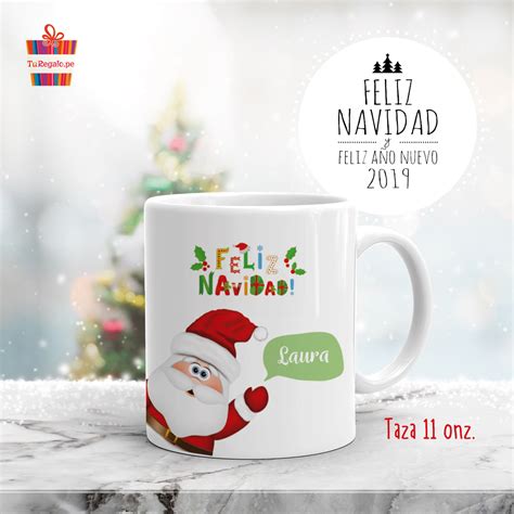 Taza Blanca Onz Navide A Personalizada Cod N Tu Regalo