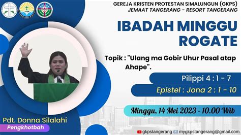 Live Ibadah Minggu Rogate Mei Youtube