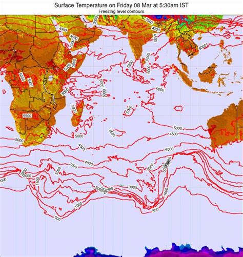 Indian-Ocean Surface Temperature on Wednesday 01 Sep at 11:30pm IST