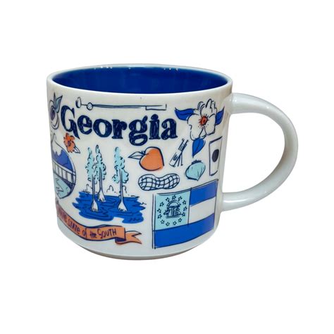 Starbucks Ceramic Georgia Mug Been There Series Across The Globe