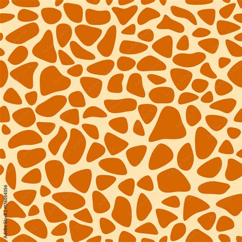 Giraffe skin texture, seamless pattern, repeating the orange and yellow spots, background ...